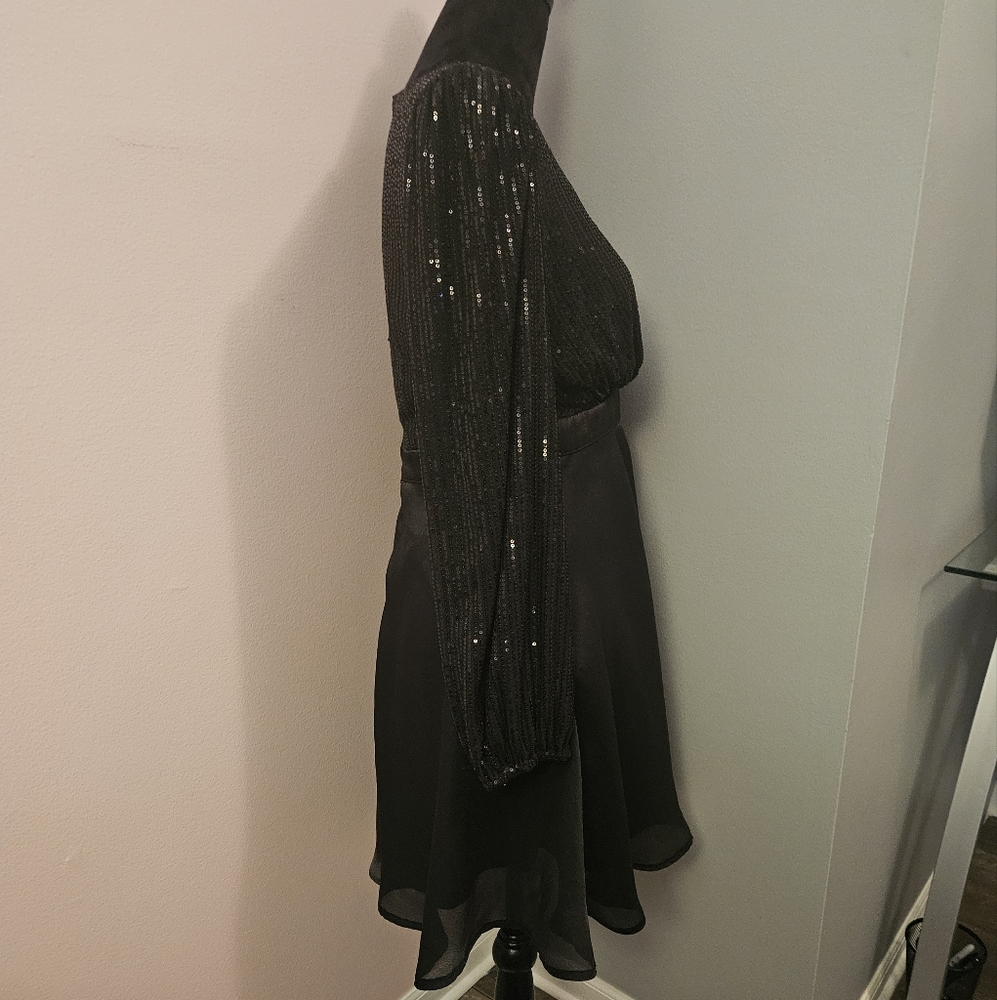 D&M Black Sequin Mini Party Dress - Size Large✨️ - Picture 6 of 10
